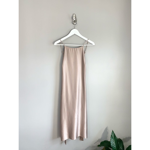 Amanda Uprichard Beige Satin High Neck Dress - Picture 8 of 11